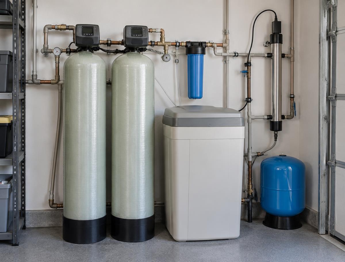Residential water filtration and softener equipment